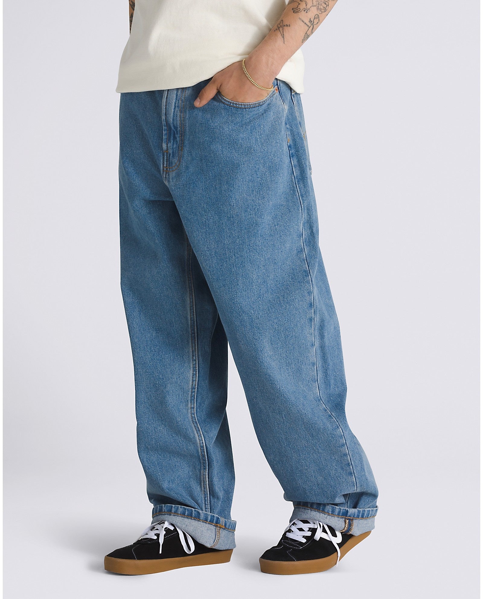 Pantalon en jean baggy Check-5 - Bleu délavé 