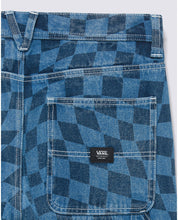 Drill Chore Carpenter Checkboard Denim Pants - Indigo