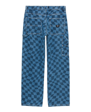 Drill Chore Carpenter Checkboard Denim Pants - Indigo