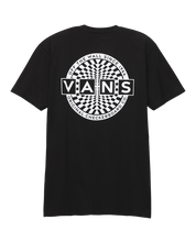 Warped Checkerboard Logo T-Shirt - Black