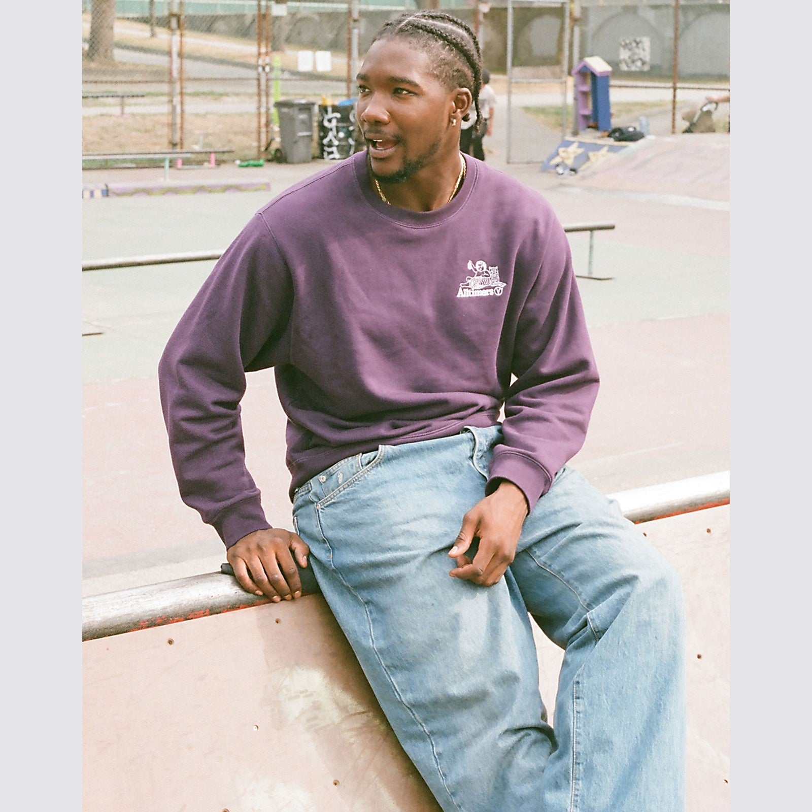 x Alltimers Dorm Pullover Crew Fleece - Blackberry Cordial