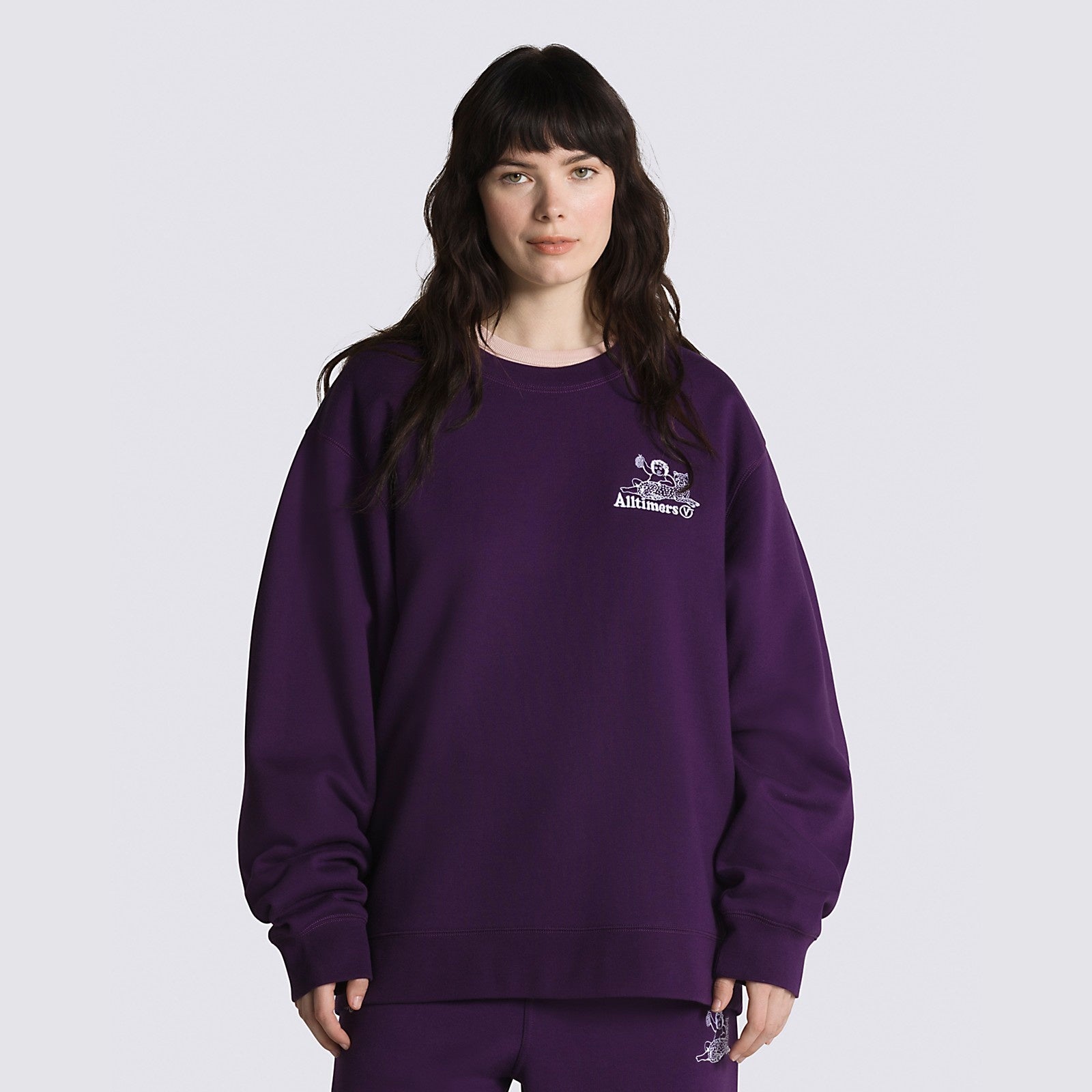 x Alltimers Dorm Pullover Crew Fleece - Blackberry Cordial