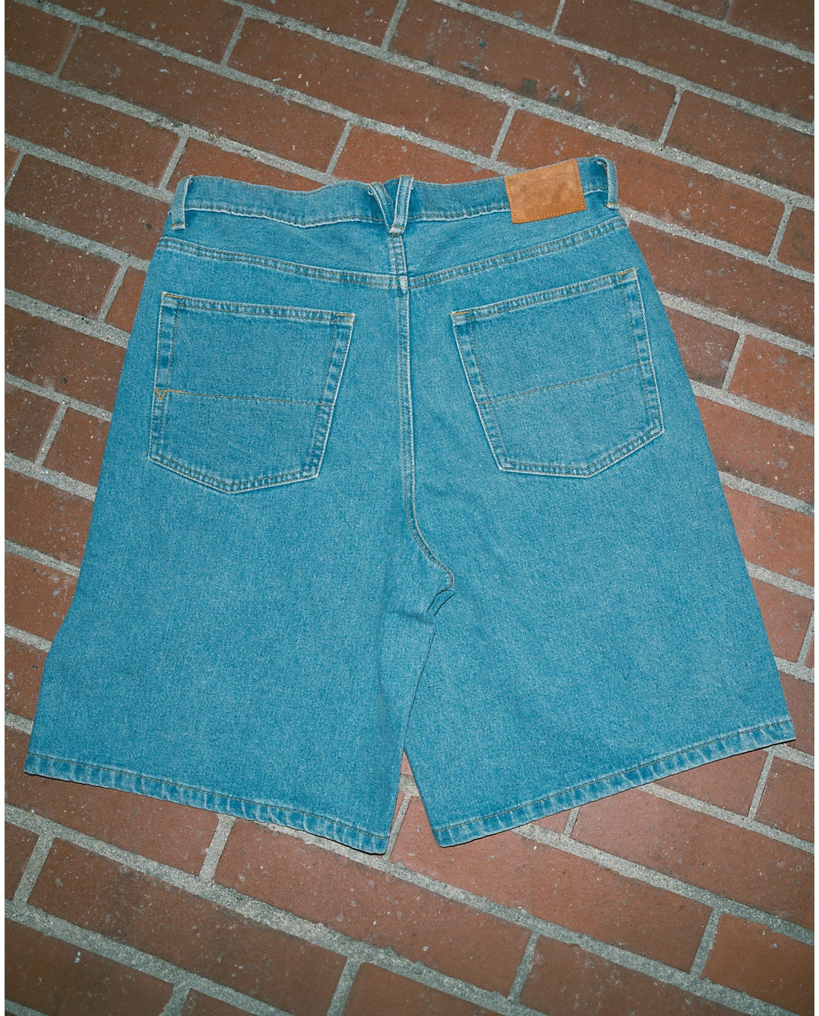 Check-5 Baggy Denim 23'' Shorts - Stonewash Blue