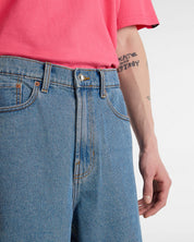 Check-5 Baggy Denim 23'' Shorts - Stonewash Blue