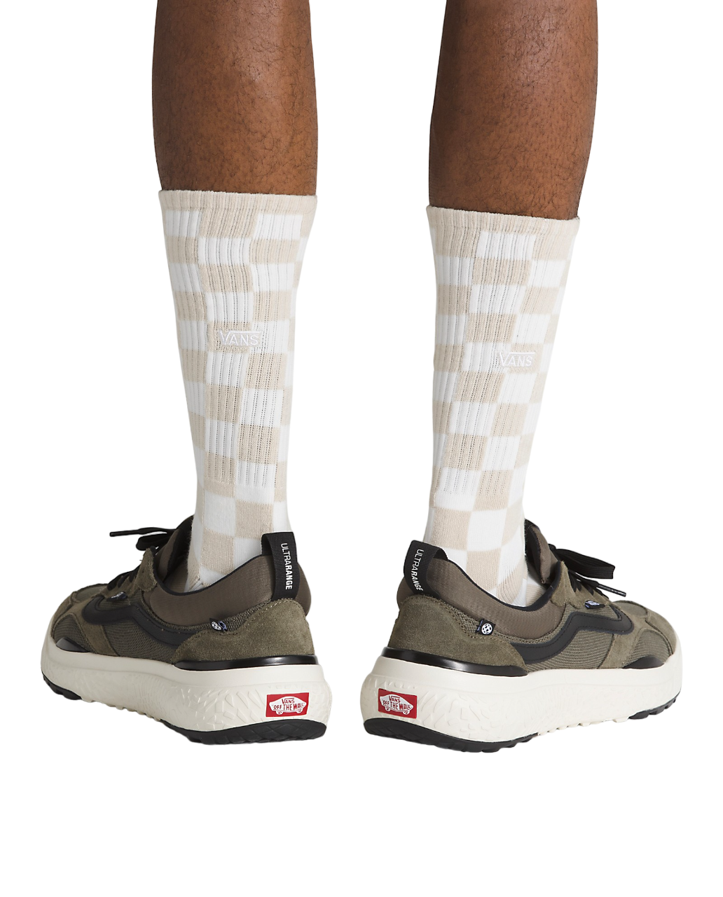 Checkerboard Crew Sock - Oatmeal