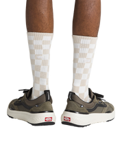 Checkerboard Crew Sock - Oatmeal