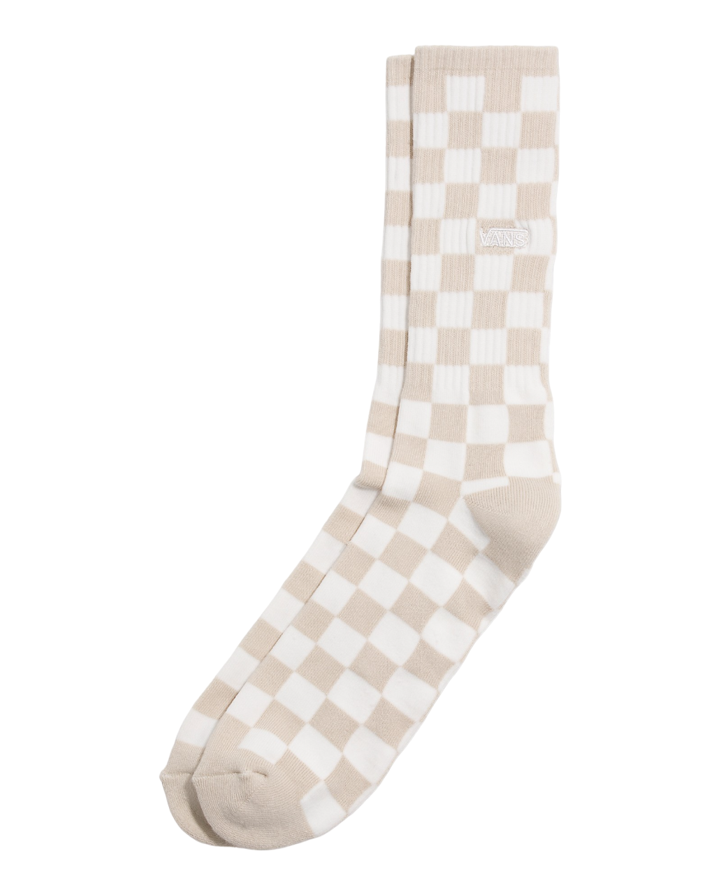 Checkerboard Crew Sock - Oatmeal