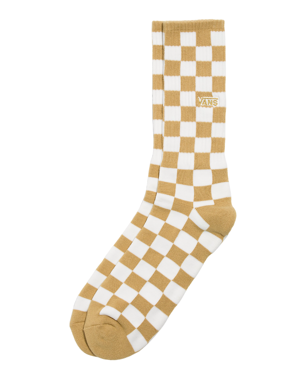 Checkerboard Crew Sock - Antelope