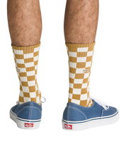 Checkerboard Crew Socks - Wood Thrush