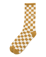 Checkerboard Crew Socks - Wood Thrush