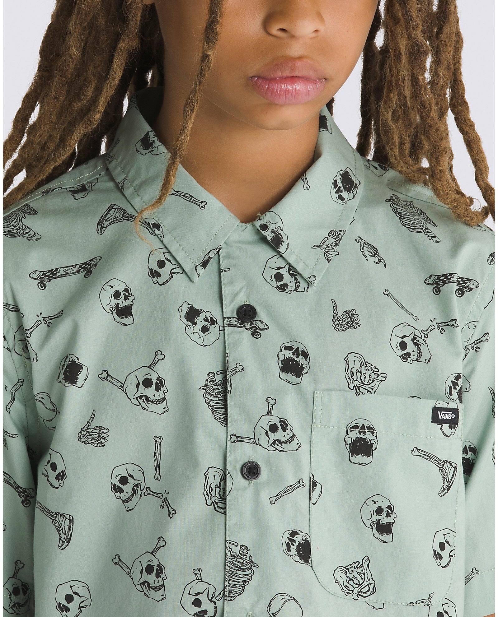 Kids Skeleton S/S Shirt - Iceberg Green