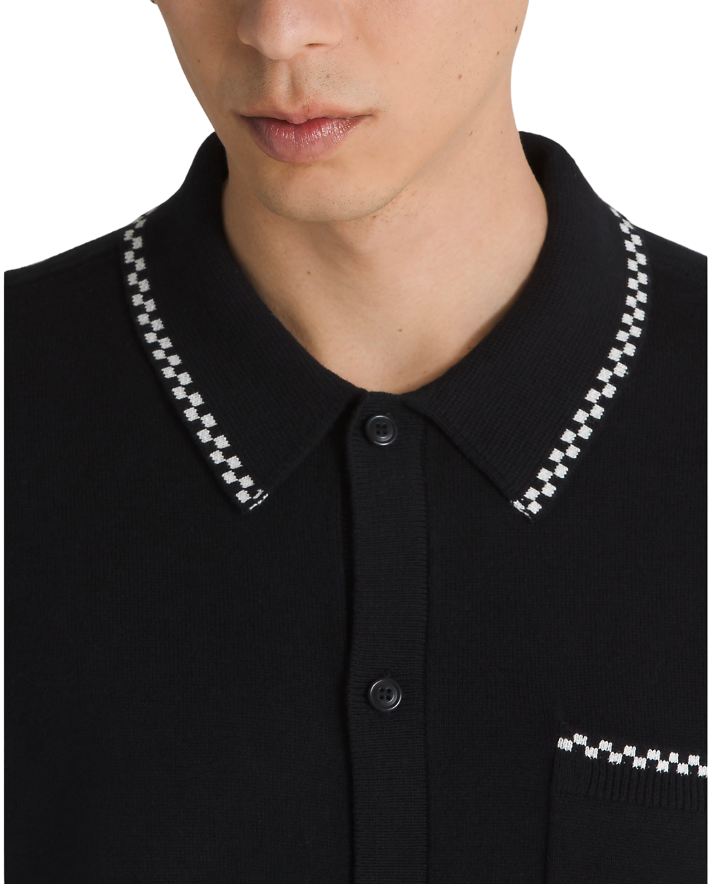 Baldwin Sweater Polo - Black