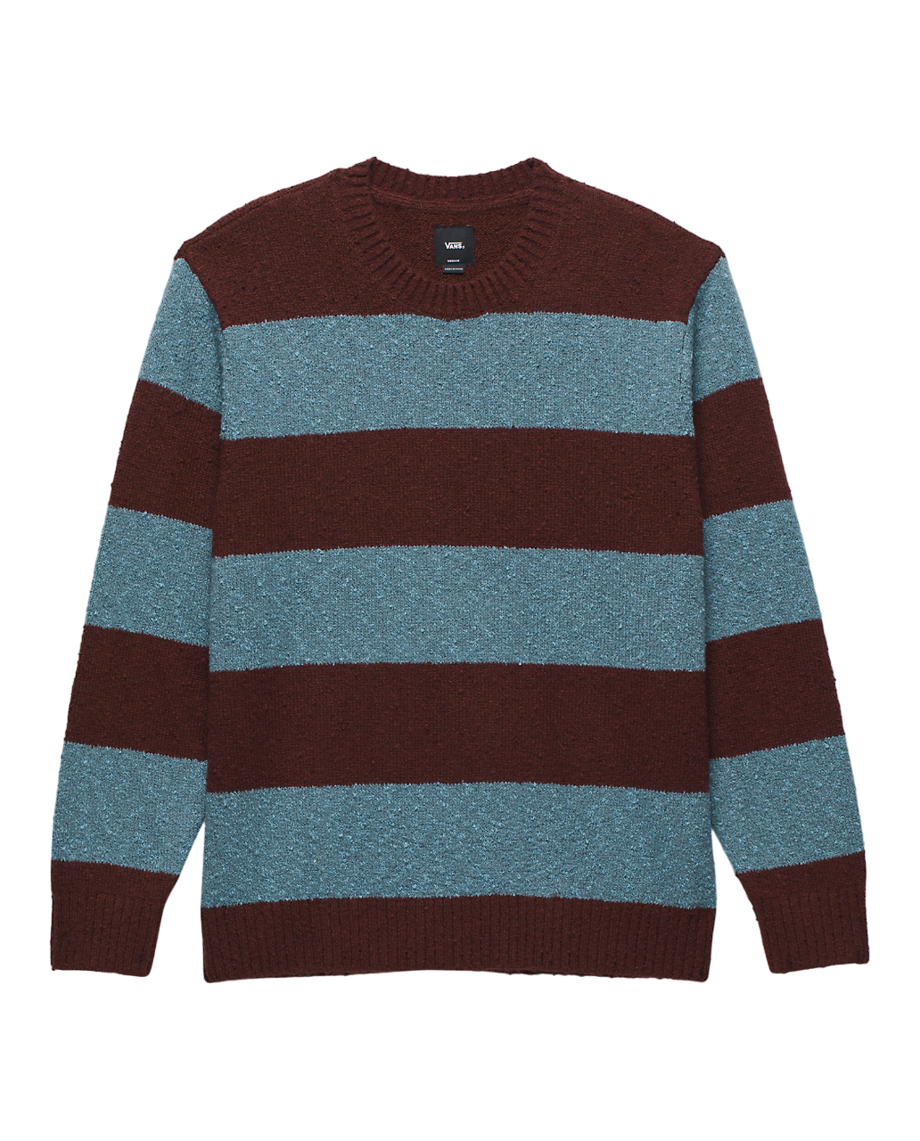 Darby Stripe Crew Sweater - Bitter Chocolate/Bluestone