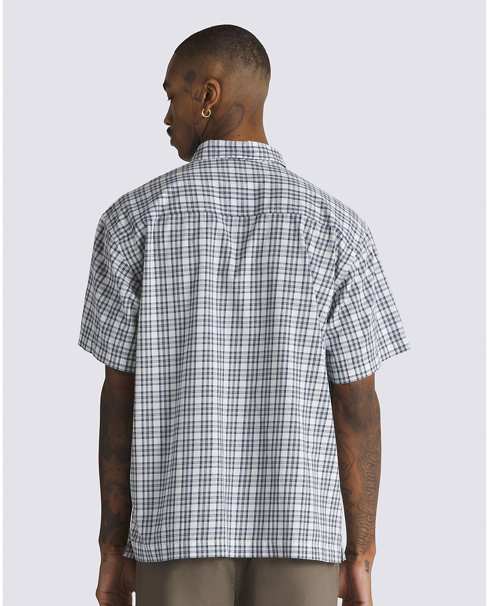 Wilshire Mini Plaid Woven Shirt - Marshamallow/Dress Blues