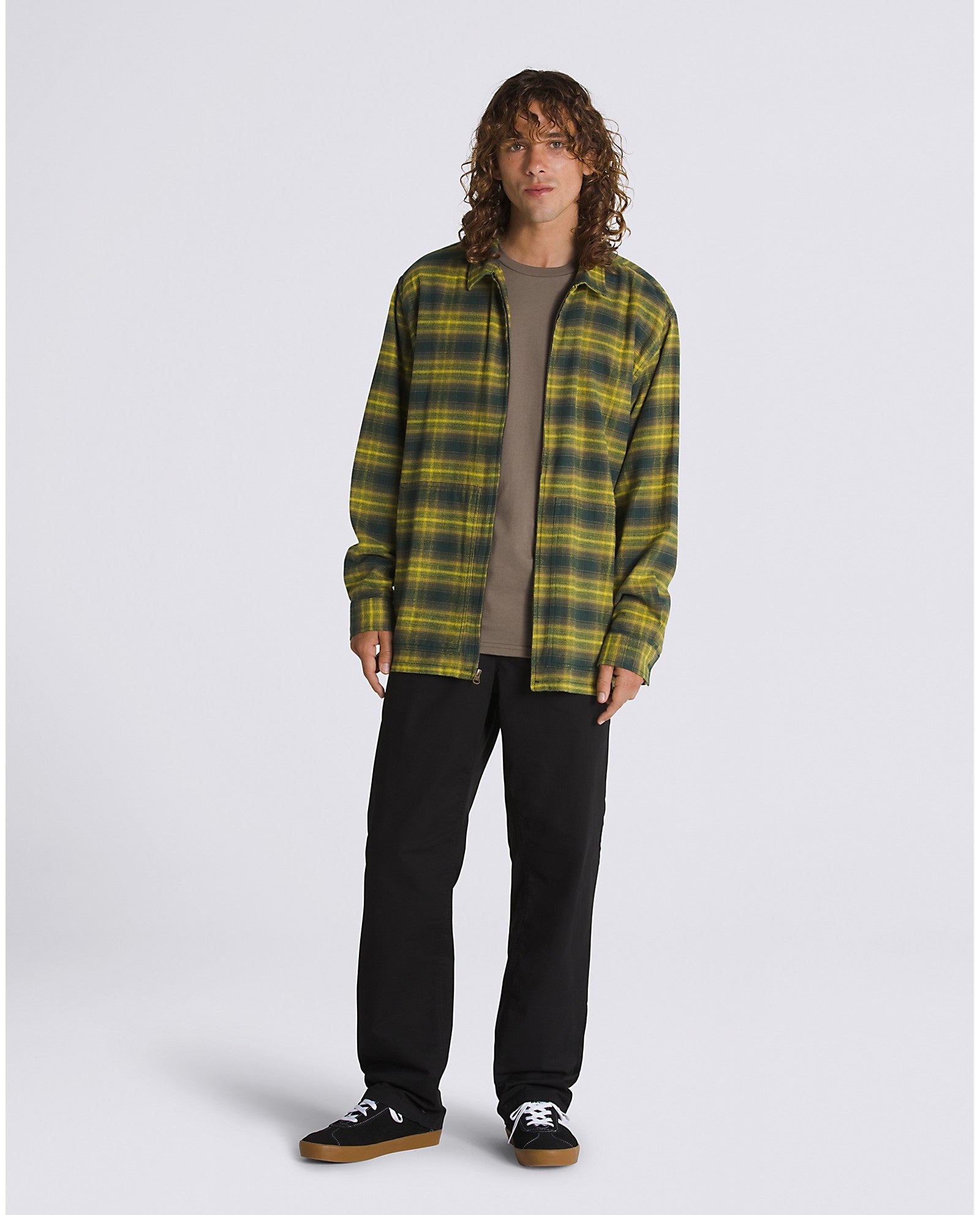 Montwood Zip Flannel Shirt - Green Gables/Gothic Olive Green