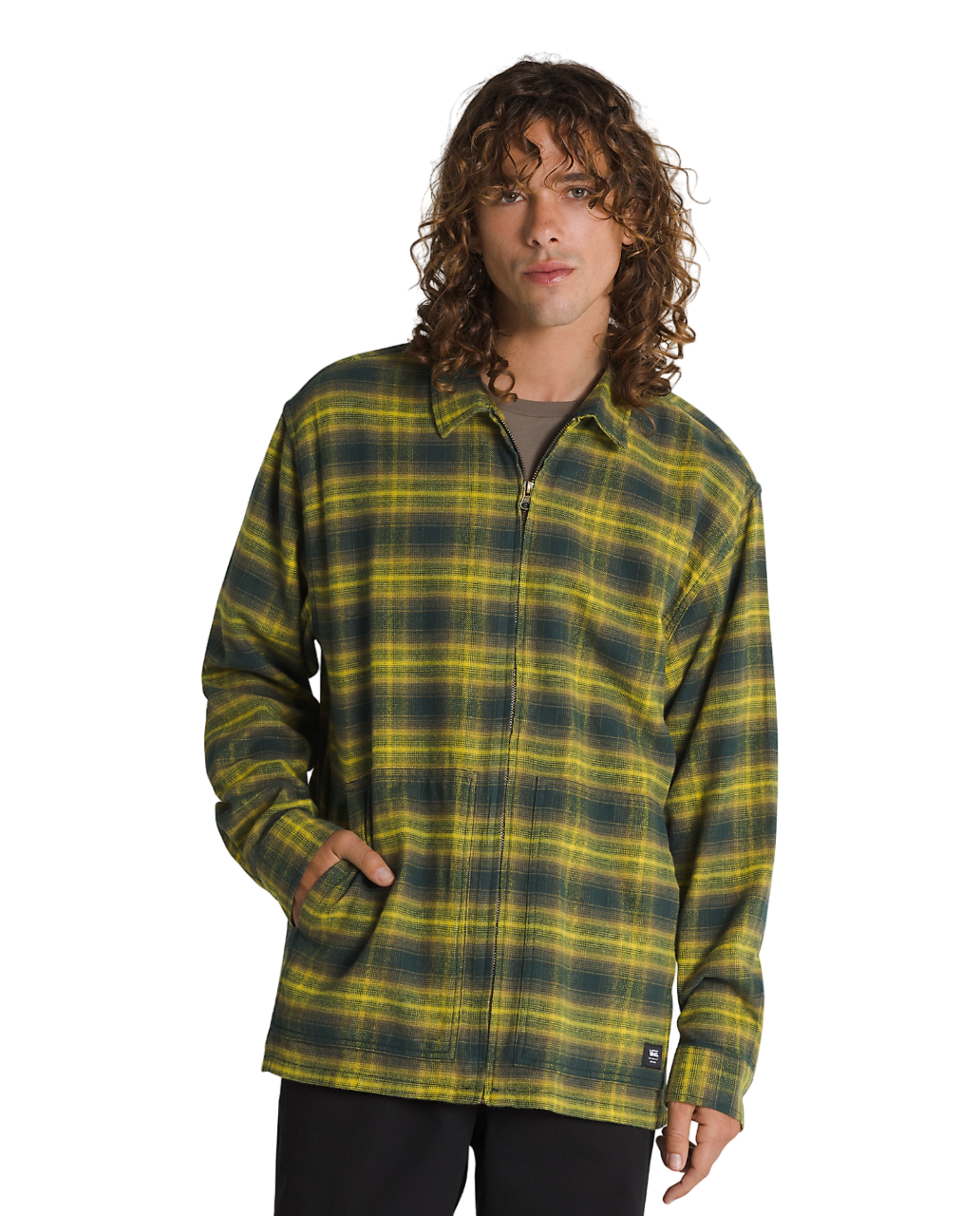 Montwood Zip Flannel Shirt - Green Gables/Gothic Olive Green