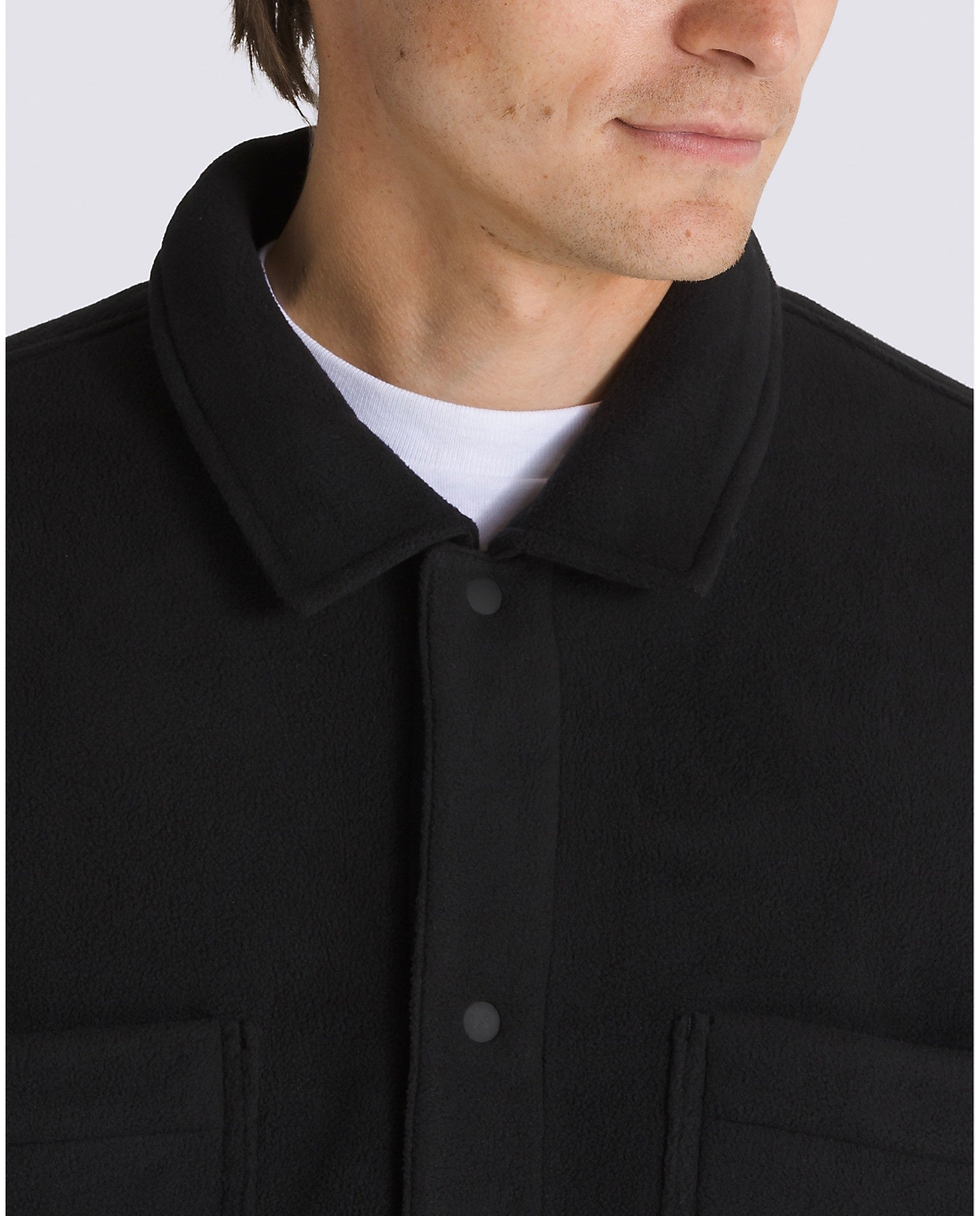 Penmar Heavyweight Polar Fleece Shacket - Black