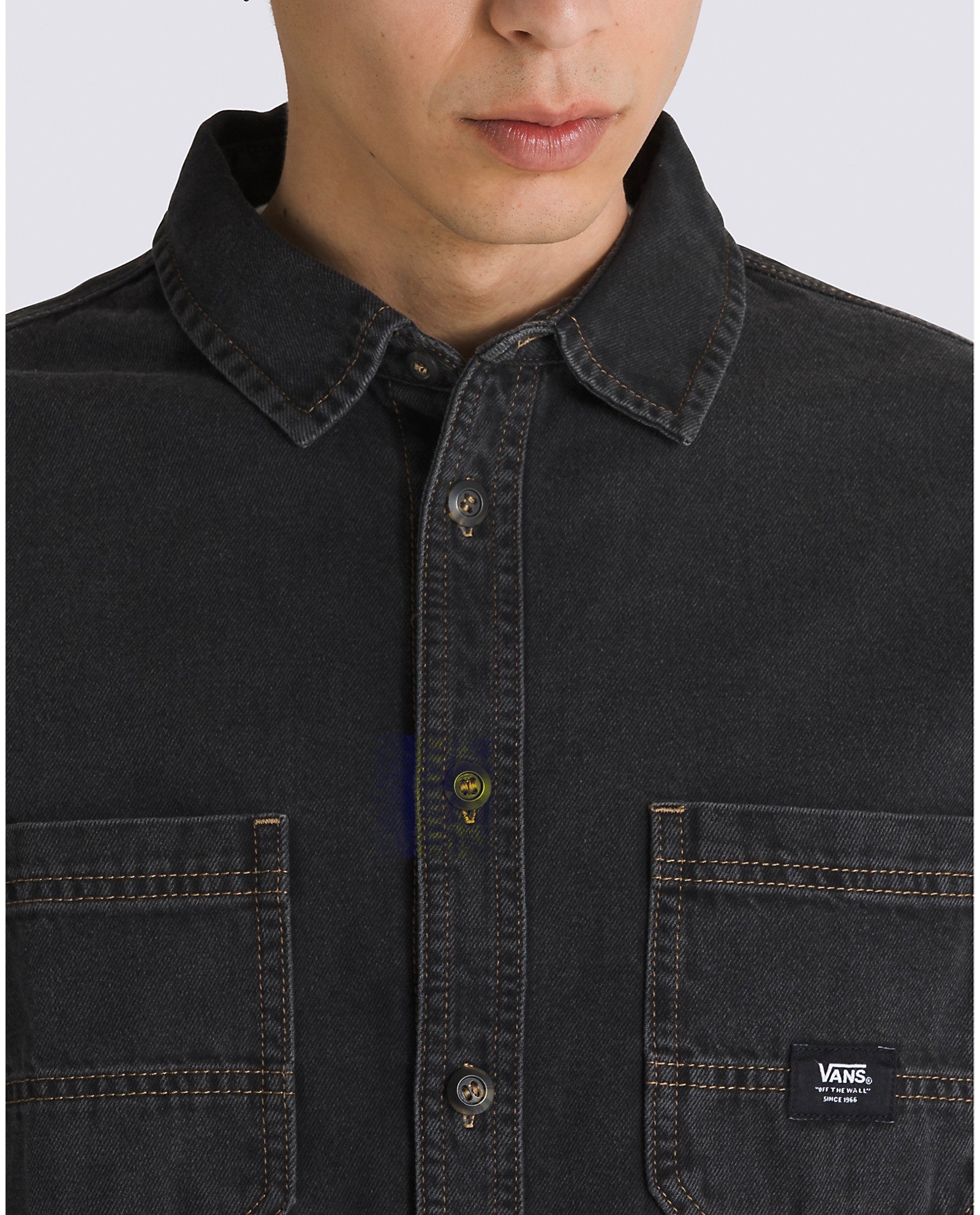 Stevens Denim Long Sleeve Woven Shirt - Pavement