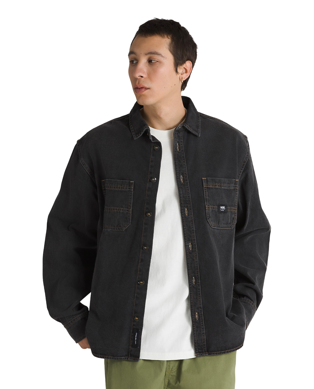 Stevens Denim Long Sleeve Woven Shirt - Pavement