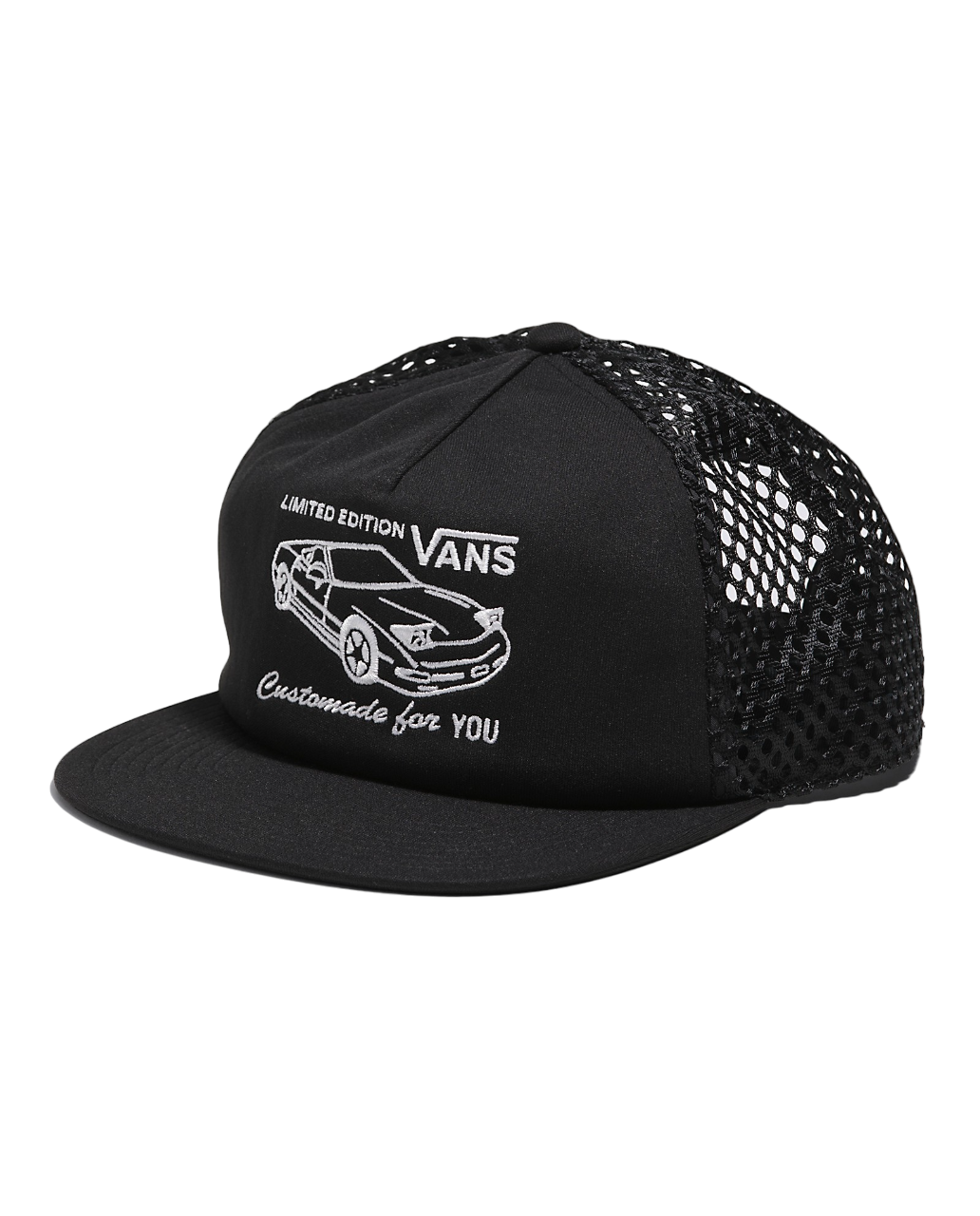 Retro Unstructured Trucker Hat - Black