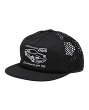 Retro Unstructured Trucker Hat - Black