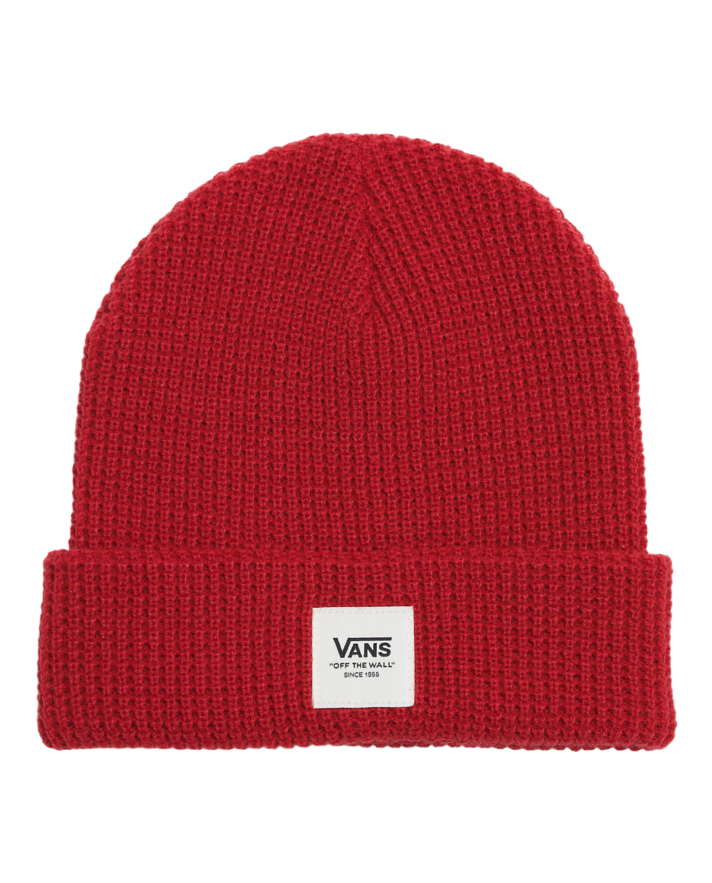 Waffle Cuff Beanie - Chili Pepper Red