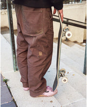 AVE Skate Drill Chore Loose Carpenter Pants - Chocolate Brown