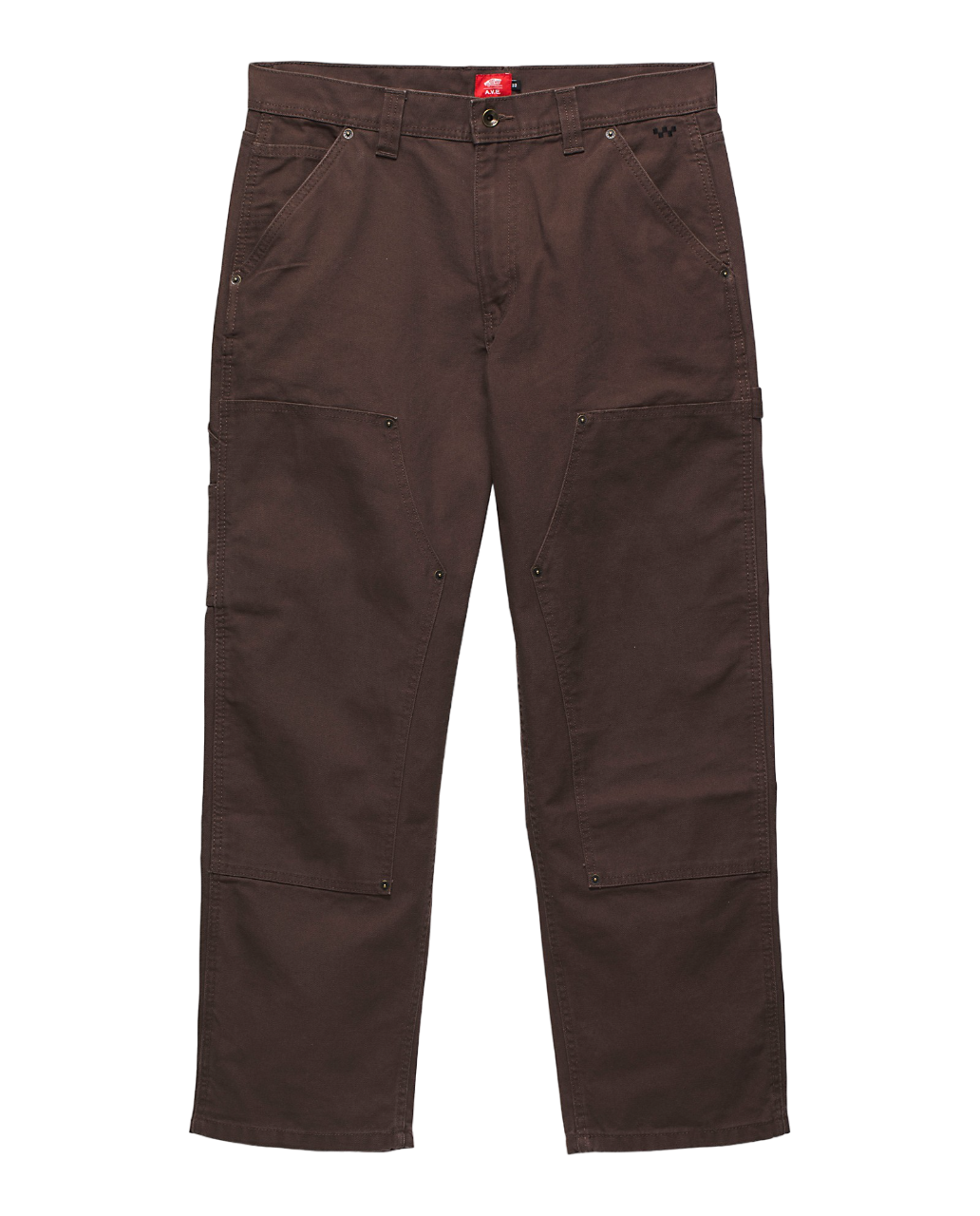 AVE Skate Drill Chore Loose Carpenter Pants - Chocolate Brown