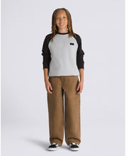 Kids Check-5 Baggy Denim Pants - Sepia