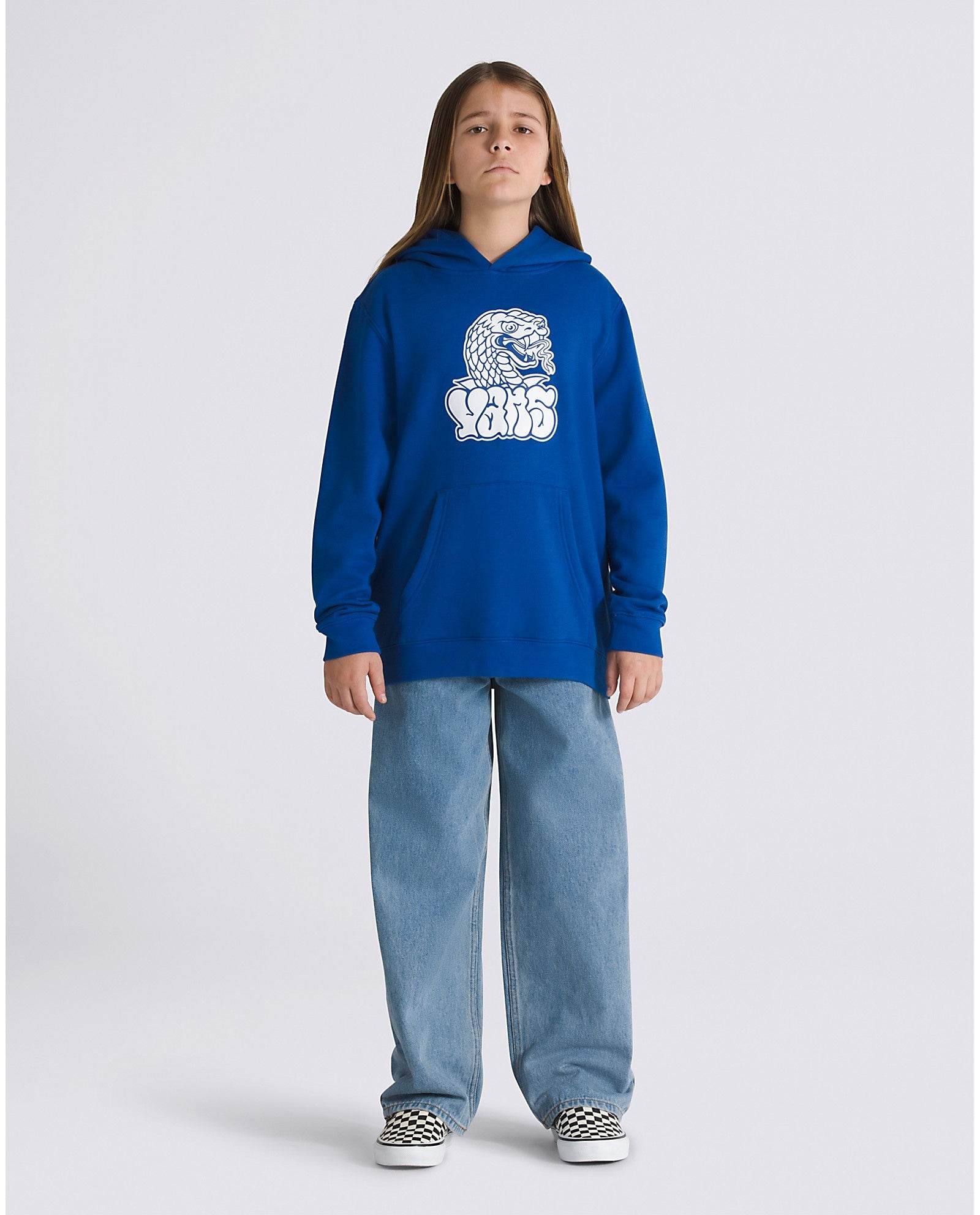 Sweat à capuche ample Rattler pour enfants - True Blue