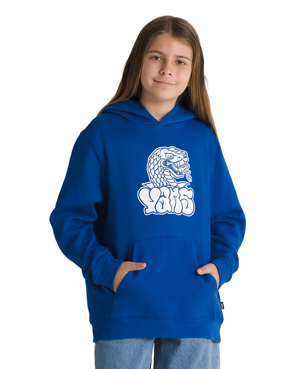 Sweat à capuche ample Rattler pour enfants - True Blue