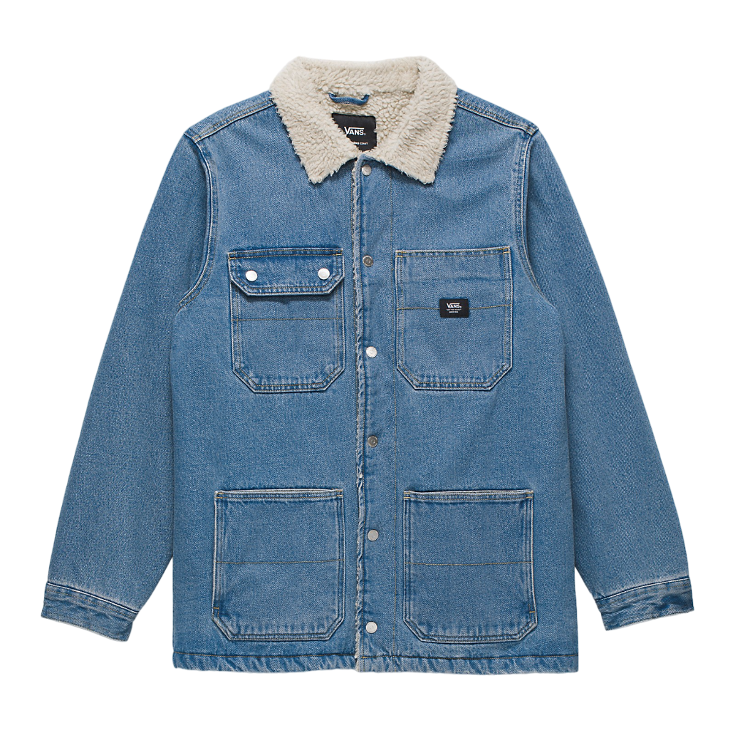 Vans Drill Chore Denim Sherpa Coat - Stonewash Blue – Palm Isle Vans Drill Chore Denim Sherpa Coat - Stonewash Blue – Palm Isle