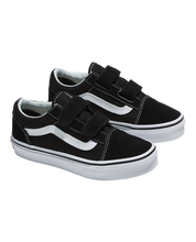 Old Skool V pour enfants - Noir/Blanc véritable 