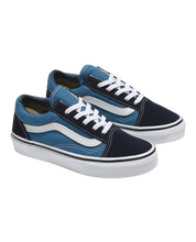 Old Skool pour enfants - Bleu marine/blanc véritable 