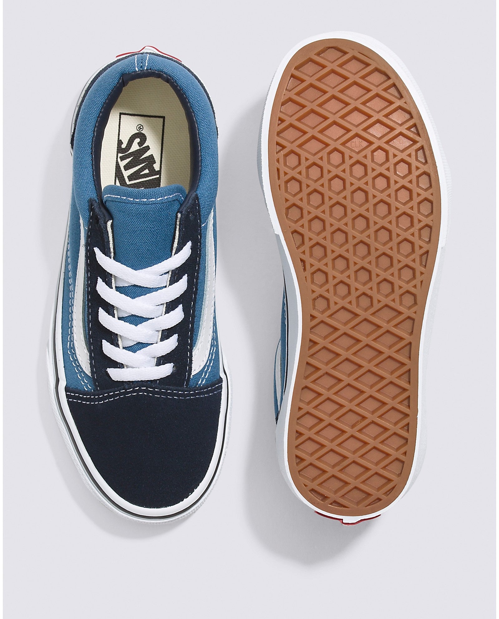 Old Skool pour enfants - Bleu marine/blanc véritable 