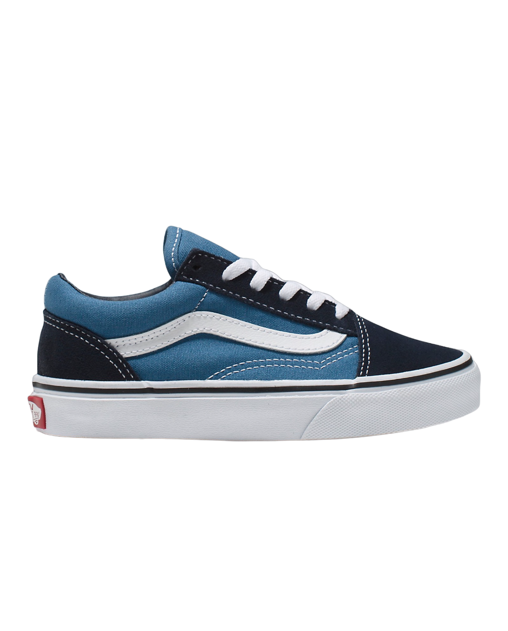 Old Skool pour enfants - Bleu marine/blanc véritable 