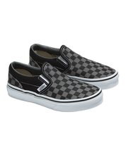 Kids Slip-On Checkerboard - Black/Pewter