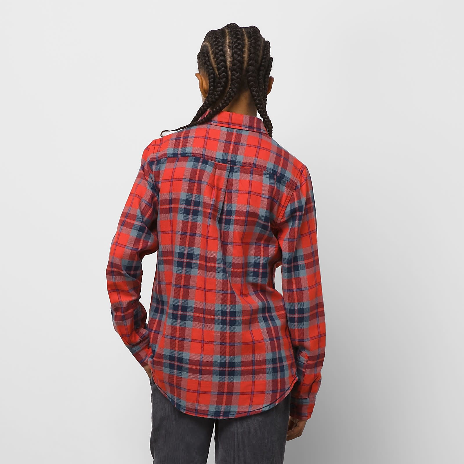 Kids Sycamore Flannel Buttondown Shirt - Molten Lava