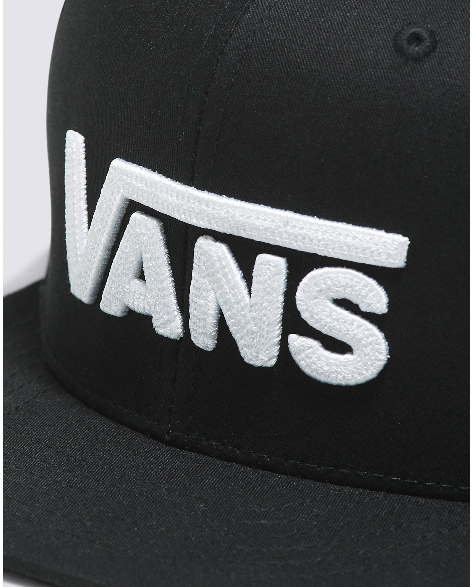 Kids Drop V Snapback Hat - Black/White