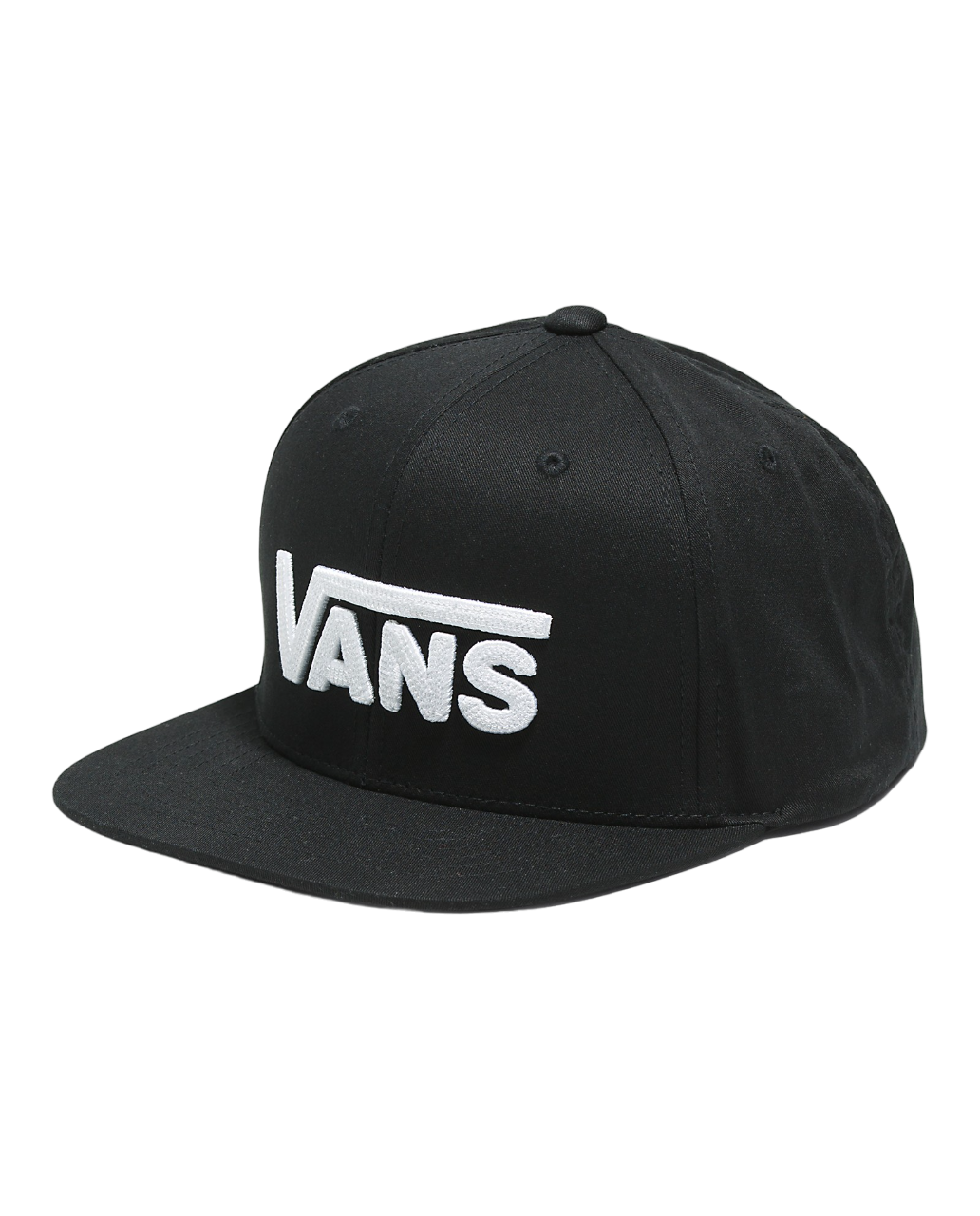 Kids Drop V Snapback Hat - Black/White