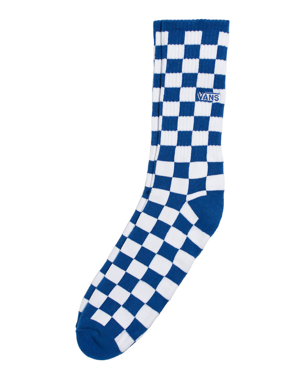 Checkerboard Crew Socks - True Blue