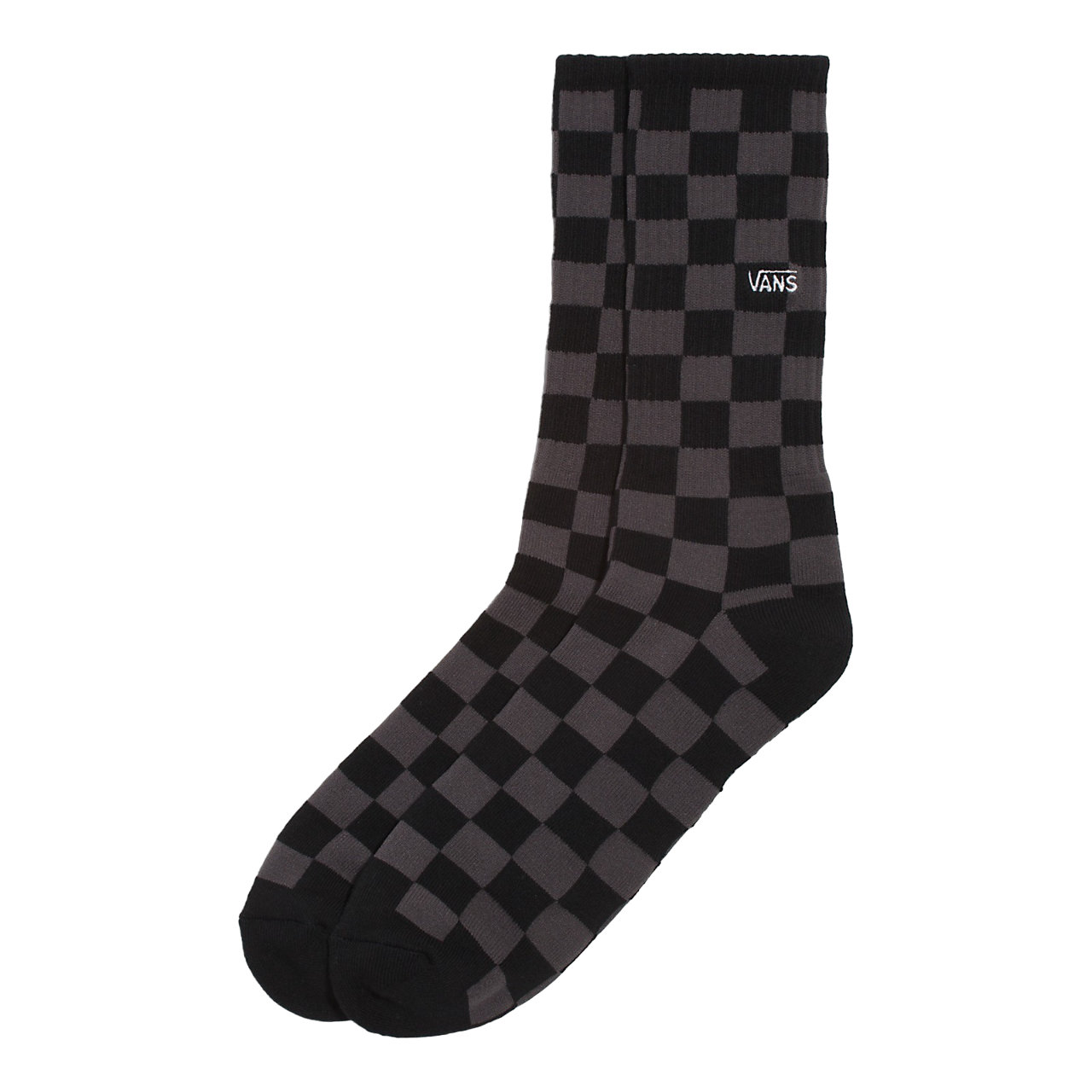 Checkerboard Crew Socks II - Black/Charcoal