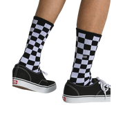 Checkerboard Crew Socks II - Black/White