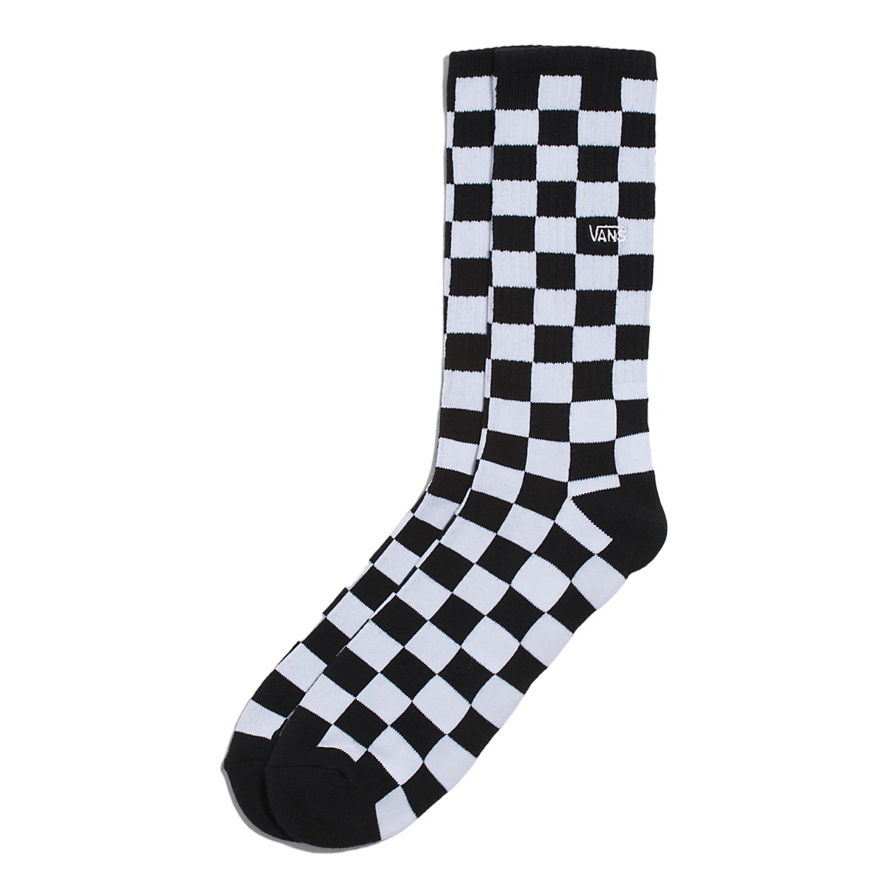 Checkerboard Crew Socks II - Black/White