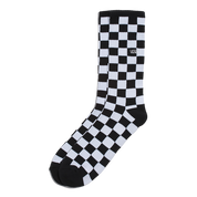 Checkerboard Crew Socks II - Black/White