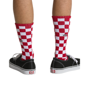 Chaussettes à damier II - Rouge 