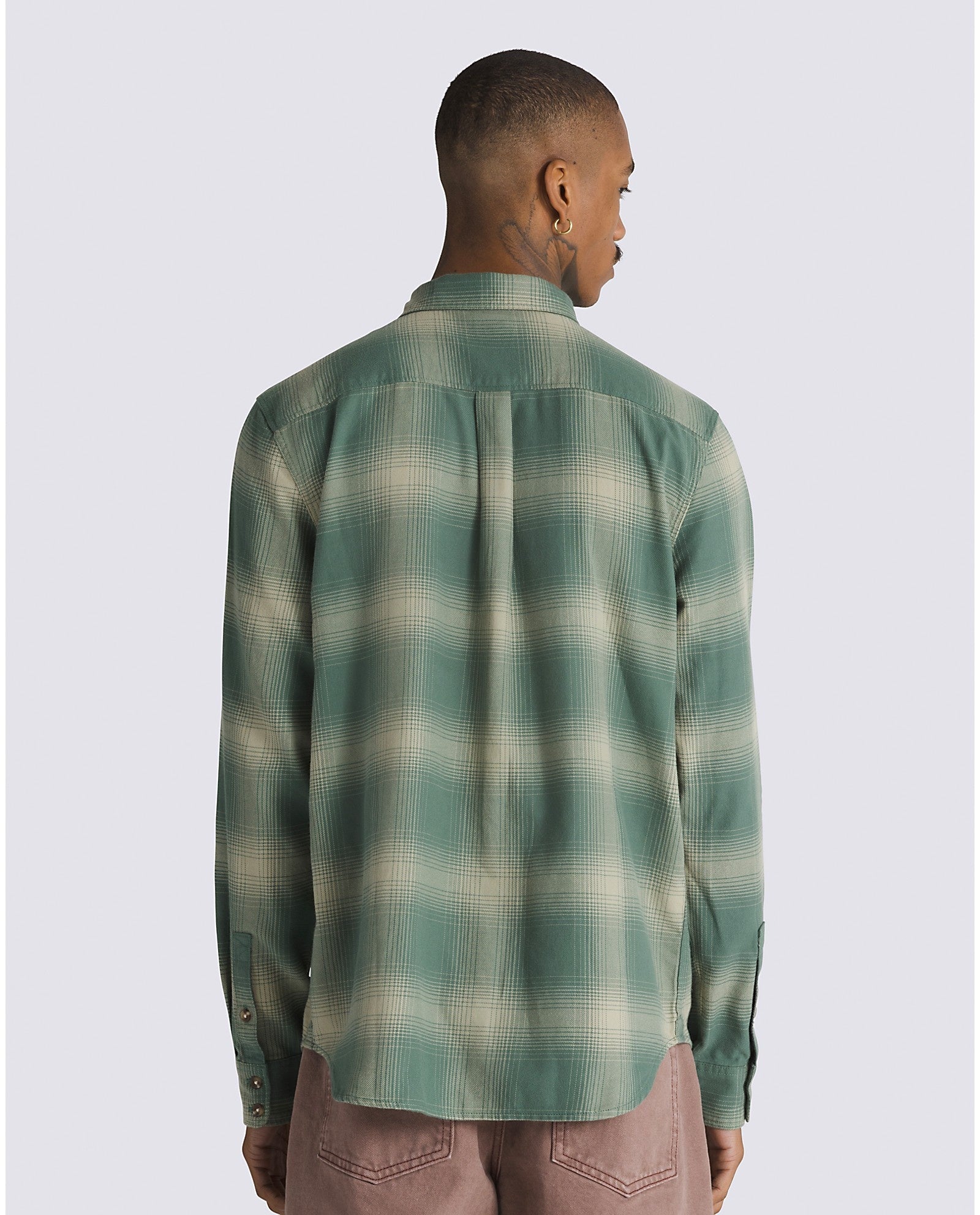 Monterey Long Sleeve Shirt - Dark Forest Green/Elm Tan