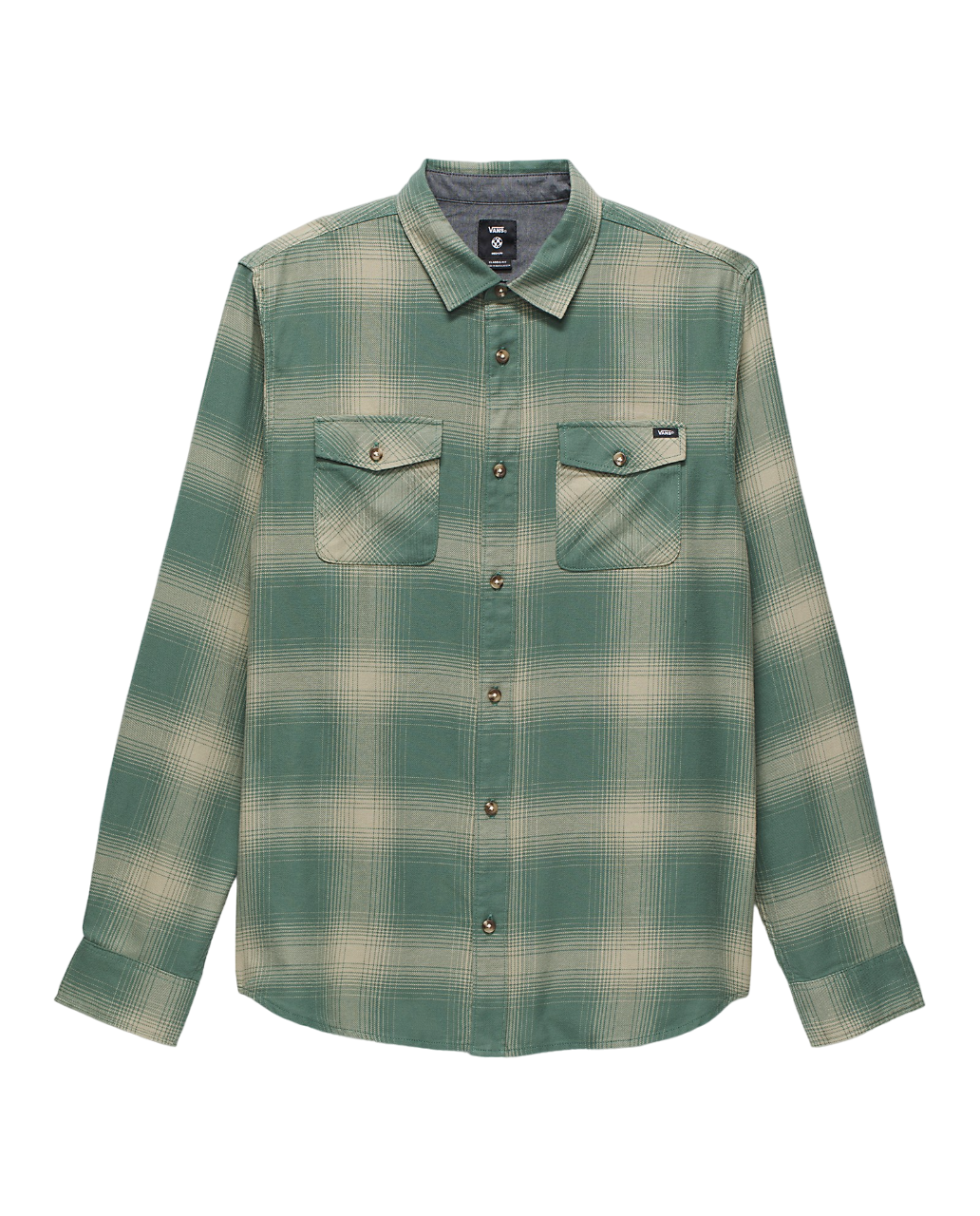 Monterey Long Sleeve Shirt - Dark Forest Green/Elm Tan