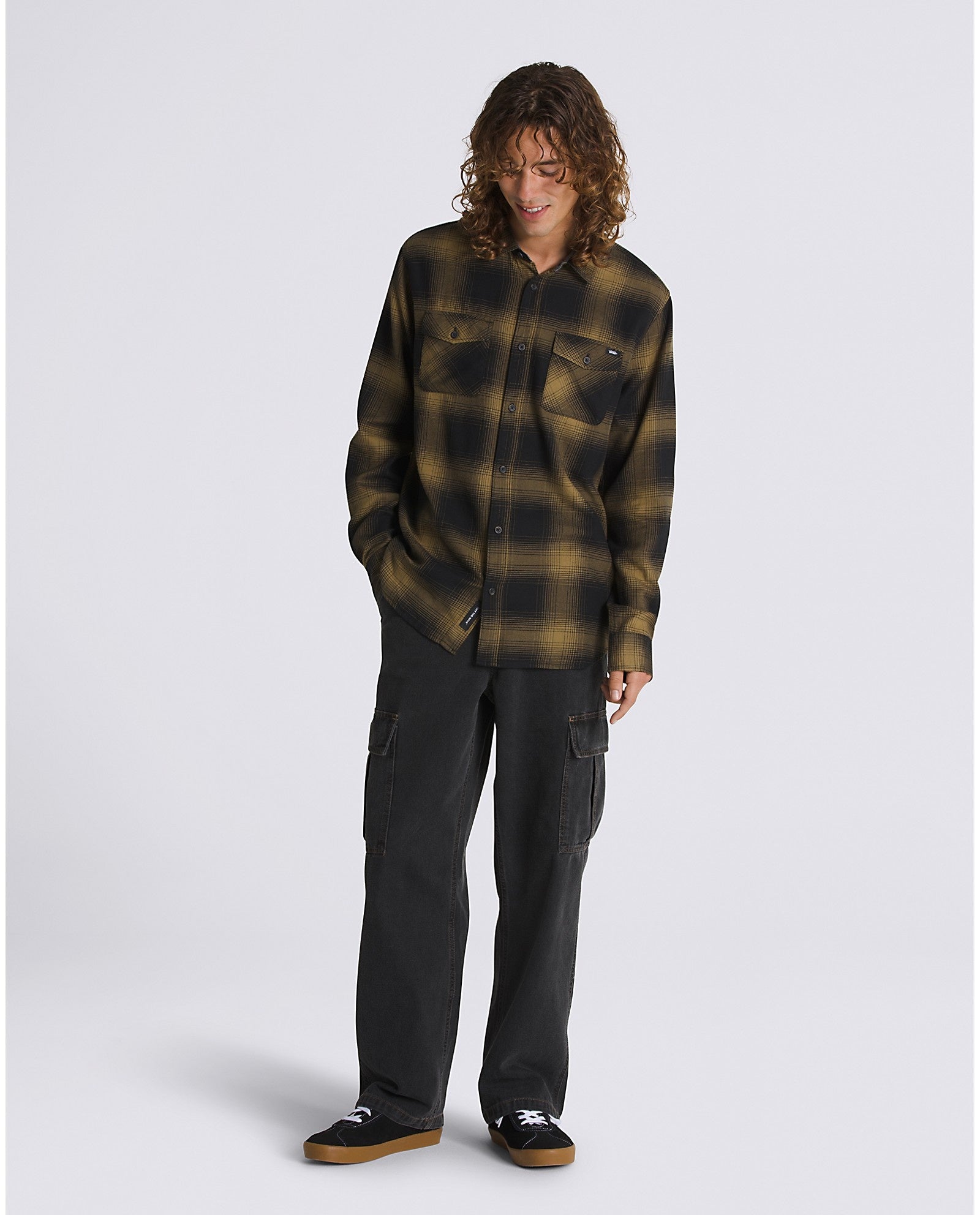 Monterey Long Sleeve Shirt - Black/Gothic Olive