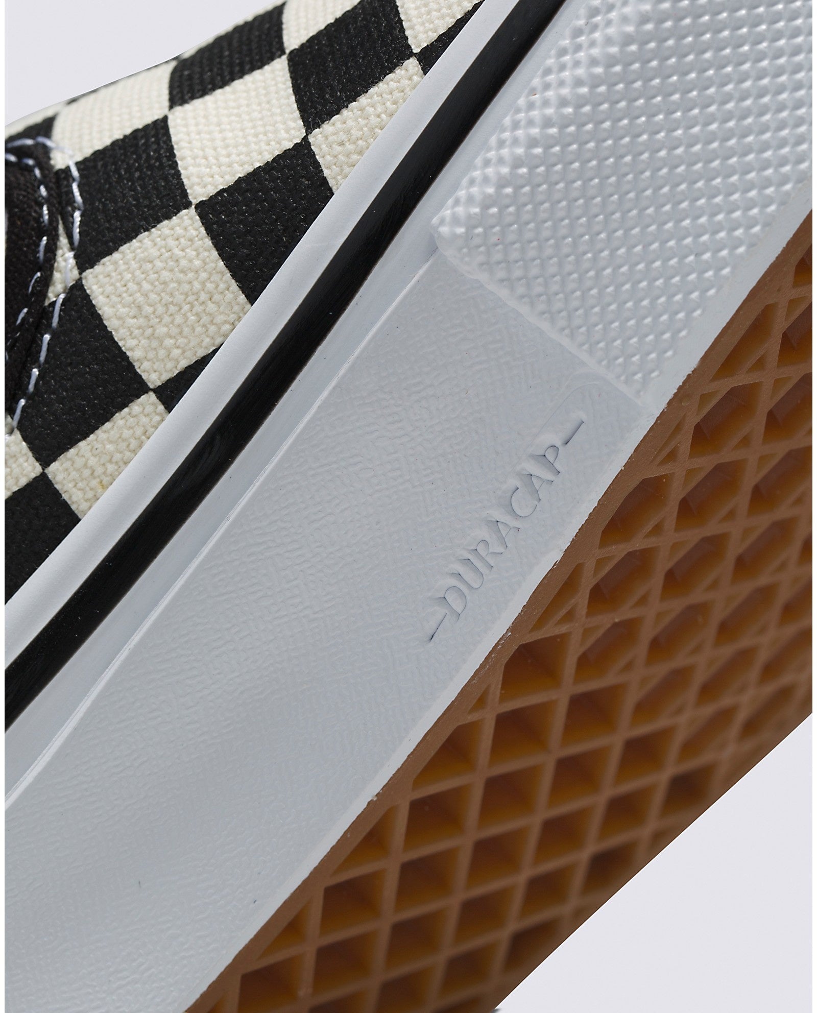 Skate Slip-On Checkerboard - Noir/Blanc cassé 